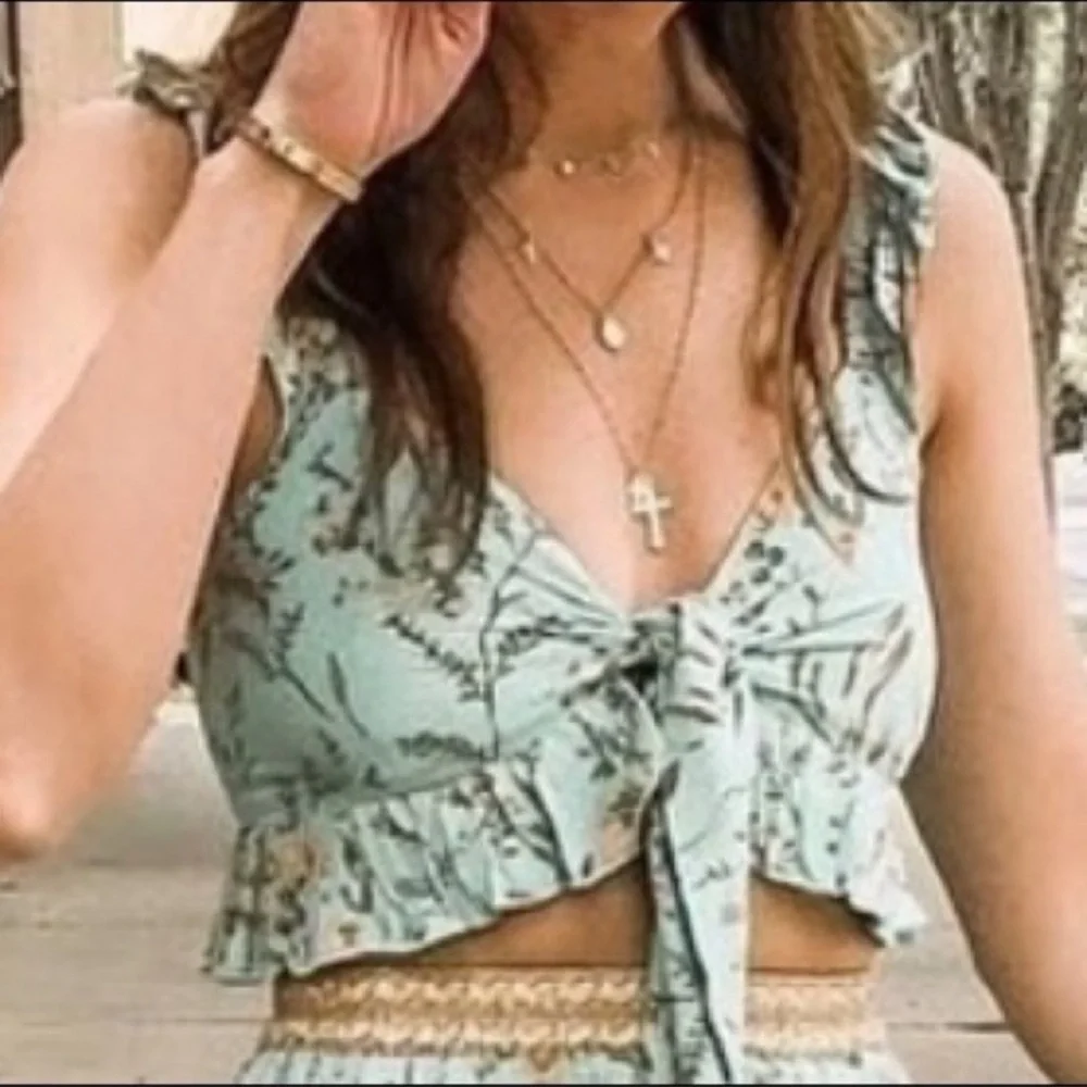 Spell and the Gypsy Maisie Crop Top  Turquoise XS - Picture 12 of 12